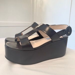 PRADA Platform Wedge Sandal. Size 6 / 36